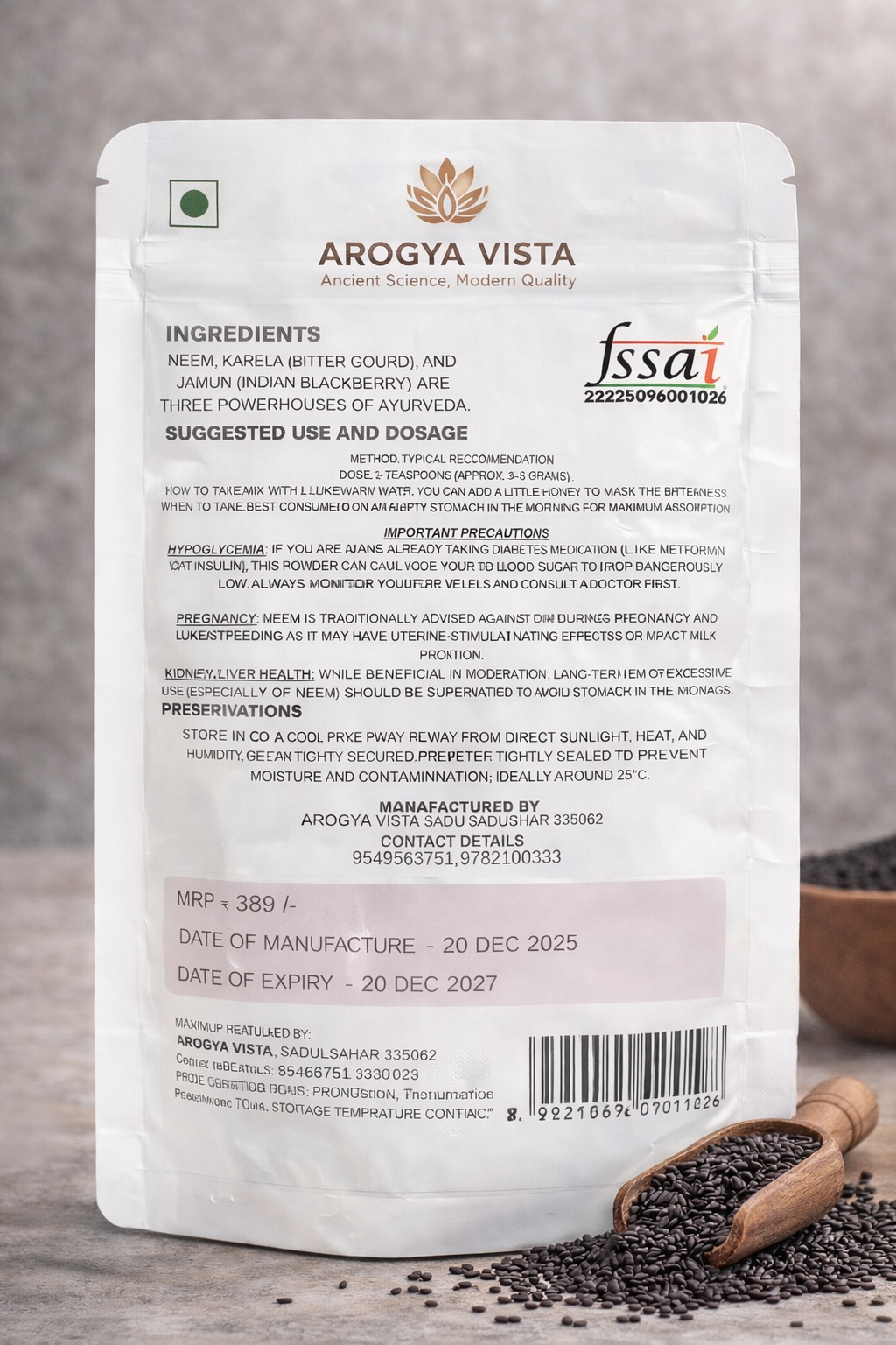 🌿 Arogya Vista Black Sesame Seeds